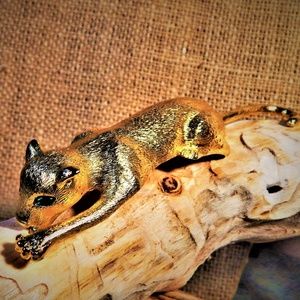 Vtg Stunning Panther  Shoulder Brooch
